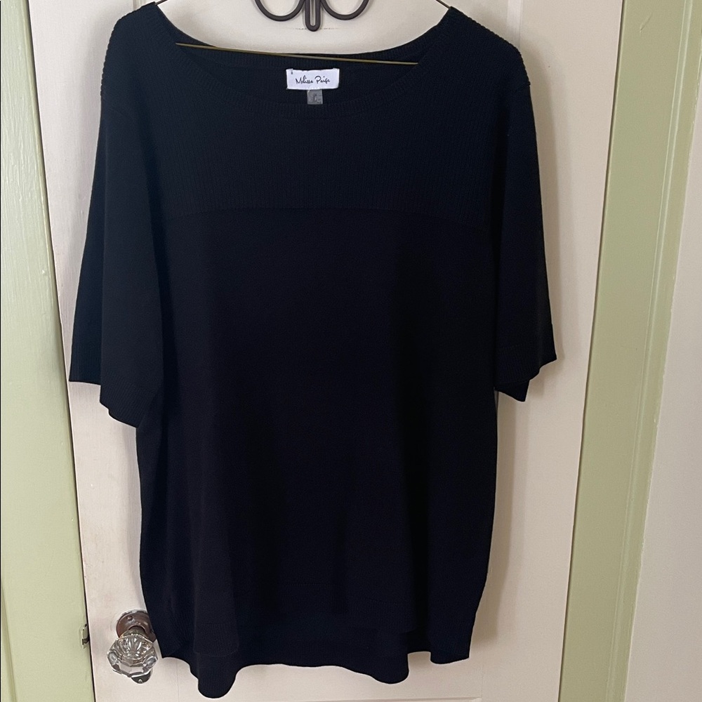 Melissa Paige Black Short Sleeve Top